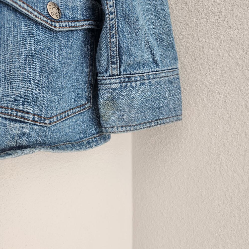 Vintage Y2K Denim & Co Embroidered Floral Barn Jacket Style Denim Jacket M - Picture 4 of 9